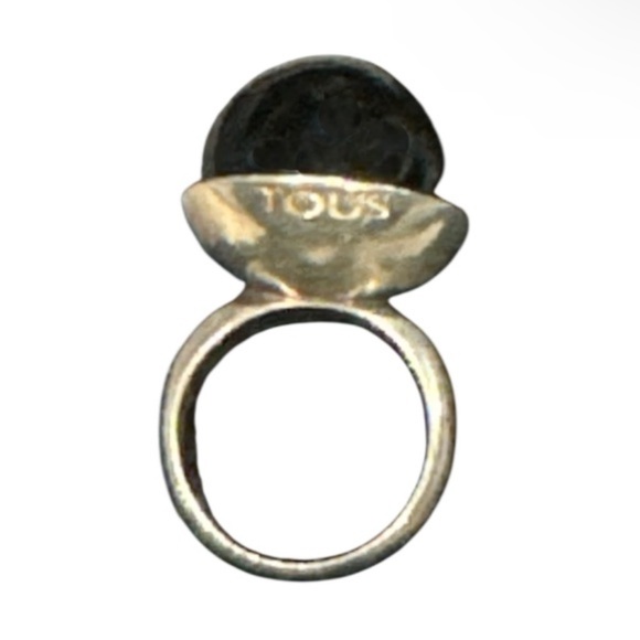 Authentic Tous designer 925 Sterling silver onyx ring - Picture 2 of 6